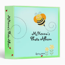 Bee Hop Bumble Bee Spring Baby Photo Album 3 Ring Binders
