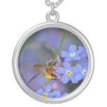 Bee in Forget Me Nots Flowers