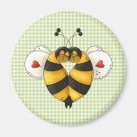 Bee In Love Fridge Magnet