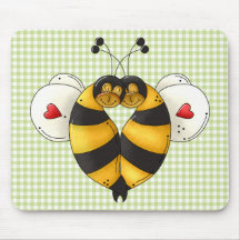Bee In Love Mousepads