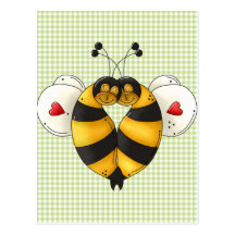 Bee In Love Post Cards