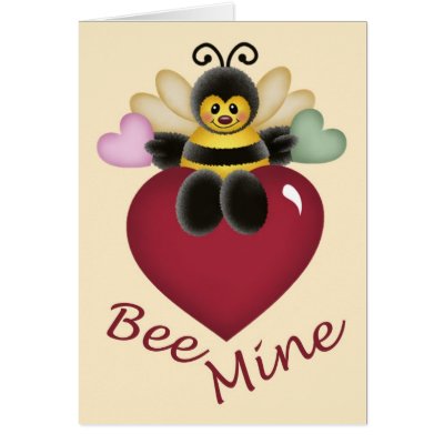 Bee Mine Greeting Card by RainbowCards