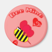 Bee Mine Fridge Magnet