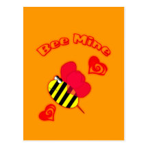 Bee Mine Valentine Day Postcard