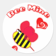 Bee Mine Valentine Stickers