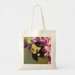 Bee on a Redbud Canvas Bag