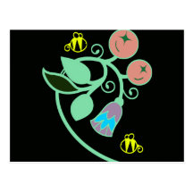 Bee On Flowers Postcards