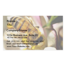 Bee On The Meyer Lemon Tree In My Balcony Business Card Templates