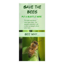 Bee on White Flower Business Advert Rack Cards
