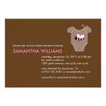 Bee Outfit Girl Baby Shower Invitations