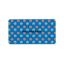 Bee pattern on dark blue personalized address labels