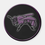 Bee, round magnet