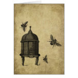 Bee Skep & Bees- Prim Lil Note Cards