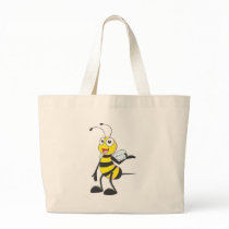 Bee Stickers : Bee Presenting with Hand Up Tote Bag