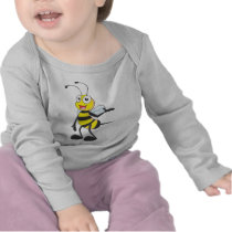 Bee Stickers : Bee Presenting with Hand Up Tshirts