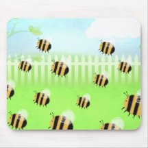Bee swarm - mouse mat mouse pads