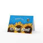 bee trail sunflower - 92 years old greeting cards