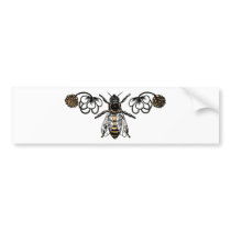 bee with clover bumper sticker