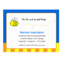Beeautiful Baby Birth Announcement Post Cards