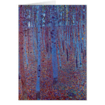 Beech Forest by Gustav Klimt Cards
