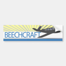 Beechcraft Aircraft Bumper Sticker