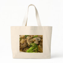 Beef, broccoli & mushroom stir fry canvas bags