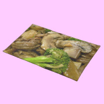 Beef, broccoli & mushroom stir fry placemats