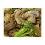 Beef, broccoli & mushroom stir fry postcard