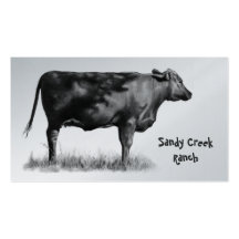 Beef, Cattle, Cow: Agriculture, Farm: Pencil Art Business Cards