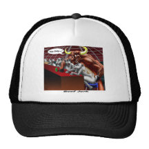 Beef Jerky Origins Funny Cow & Bull Cartoon Gifts Trucker Hat