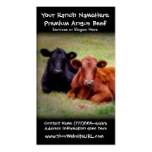 Beef Ranch or Cattle Farming  Business Business Card