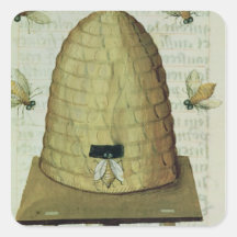 Beehive and Bees Sticker