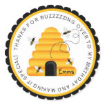 Beehive Bumble bee Birthday Favour Stickers