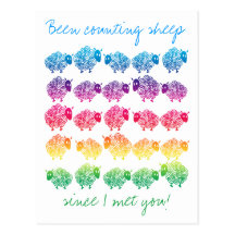 Been counting sheep since I met you! Postcard