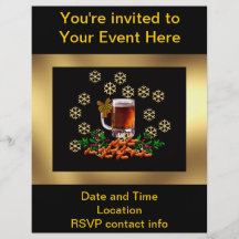 Beer and Peanuts Flyer Design