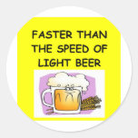 BEER and physics joke Round Stickers