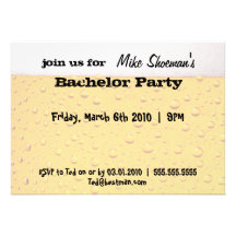 Beer Bachelor Party Invitations