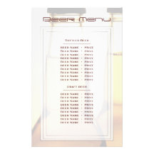 Beer Bottle Beer Menu Stationery Design
