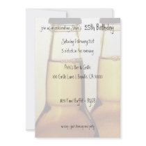 Beer Bottle Birthday Party Invitations