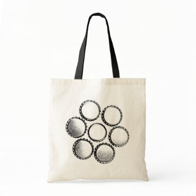 Beer Bottle Caps Flower Tote Bag by RedneckHillbillies