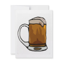 Beer Cartoon Art Invitations - Beer Invites