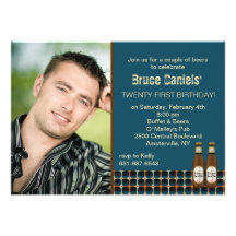 Beer Cheers Photo Invitation
