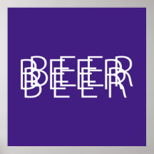 BEER Double Vision - Purple and Orange Print