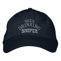 Beer Drinking Sniper Hat Embroidered Baseball Cap