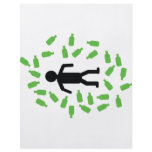 beer drunken icon full color flyer