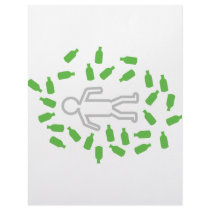 beer drunken man icon letterhead template