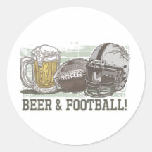 Beer & Football  by Mudge Studios Sticker