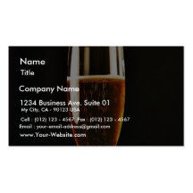 Beer Glasses Bubbles Business Card Template
