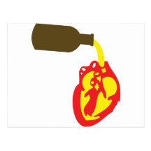 beer in chamber of the heart postcard