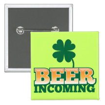 BEER INCOMING St Patricks day design for The Beer Pin